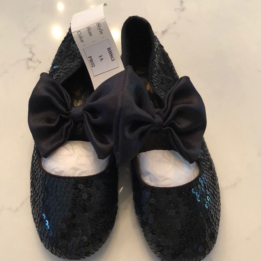 Black sequin shoes brand new